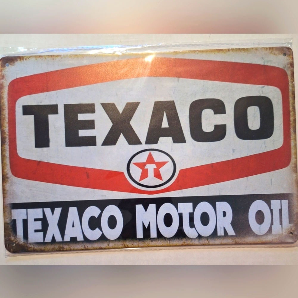 Texaco metal sign- New in package